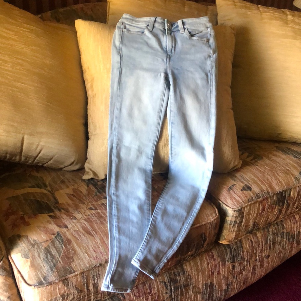 American Eagle outfitters Jeans,(high-rise jegging) Size 00 regular, light blue